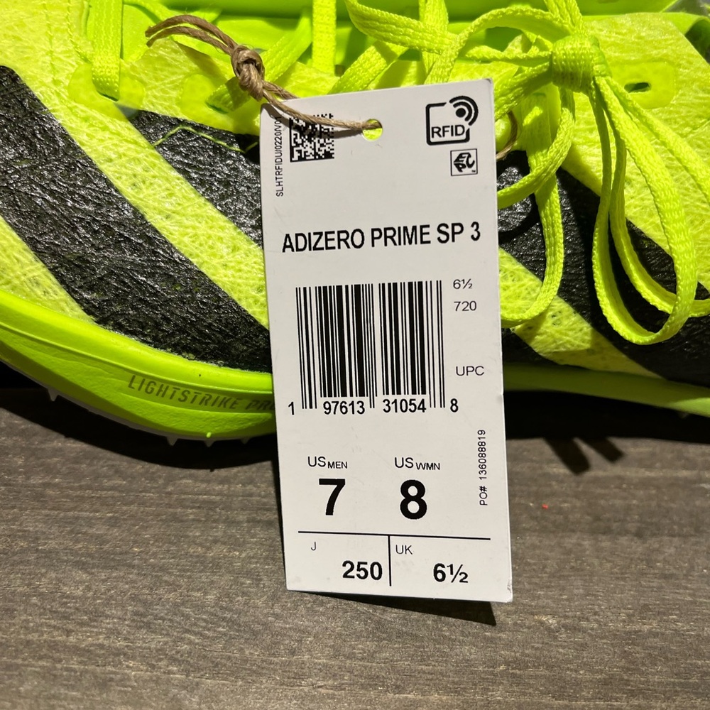 ADIDAS WOMEN’S ADIZERO PRIME SP STRUNG 3 T&F SPRINT SPIKES - NWOB - Picture 14 of 14